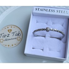 Tarz Takı Çelik Tasarım Kelepçe Bilezik