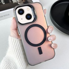 Dexmon iPhone 13 Uyumlu Kılıf + Lens Koruyucu Set Standlı Arkası Hologramlı Mat Kamera Standlı