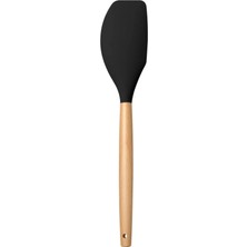 Ülgenev 1 Adet Isıya Dayanıklı Bambu Saplı Silikon 30 cm Spatula