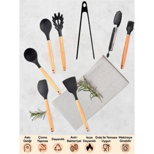 Ülgenev 1 Adet Isıya Dayanıklı Bambu Saplı Silikon 30 cm Spatula