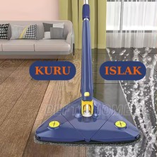 Befto Home Duvar, Yer, Cam Silebilen Yedek Mikrofiber Bezli Kendinden Sıkmalı Üçgen Mop