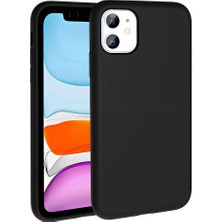 ZORE Apple iPhone 11 Kılıf Magsafe Şarj Özellikli Sıvı Teknolojili Silinebilir Sert Kivi Kapak-Siyah