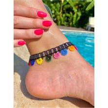 Beykan Tığ Işi Otantik /bohem Tarzı Halhal No : 6