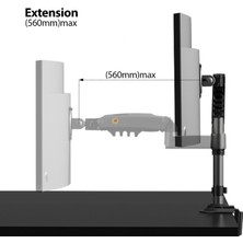 Ergoflex Nb H100 Amortisörlü Monitör Tutucu Kol Profosyonel Monitör Standı