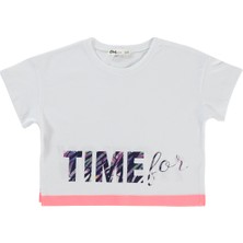 Civil Girls Kız Çocuk T-Shirt 2-5 Yaş Beyaz