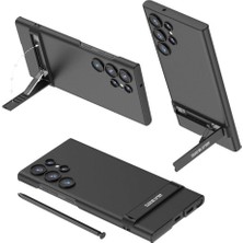 ZORE Samsung Galaxy S24 Ultra Kılıf Kamera Korumalı Dikey Standlı Ays Kapak