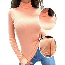 ALYA UNDERWEAR Kaşkorse Tam Boğazlı Body Sweatshirt, Yavru Ağzı