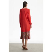 Tığ Triko - Yanları Ovel Rayon Tunik