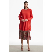 Tığ Triko - Yanları Ovel Rayon Tunik