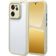 ZORE Xiaomi Mi 13T Kılıf Kamera Korumalı Renkli Kenar ve Çerçeve Tasarımlı Vitamin Kapak-Yeşil