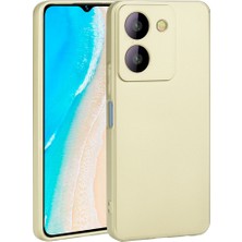 ZORE Vivo Y36 4g Kılıf Premier Silikon Kapak-Gold