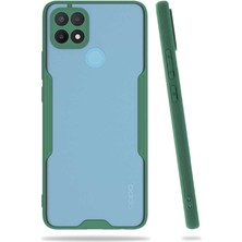 ZORE Oppo A15 Kılıf Parfe Kapak-Koyu Yeşil