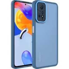 ZORE Xiaomi Redmi Note 11 Pro 5g Kılıf Kamera Korumalı Transparan Post Kapak-Mavi