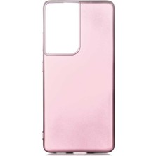 ZORE Galaxy S21 Ultra Kılıf Premier Silikon Kapak-Rose Gold