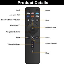 Guiwuu V/m Serisi 4K Hdr Akıllı Tv Için XRT260 Uzaktan Kumanda Bluetooth Sesli Uzaktan Kumanda V756-J03 V756X-J03 V505C-J09 (Yurt Dışından)