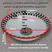 İnci Emaye 40 cm 8 Litre Emaye Leğen Çırpma ve Karıştırma Kabı.hamur Leğeni.meyvelik.çeyiz. Büyük Kase