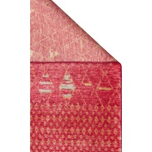 Carpetdocia Oushak Carnaval %100 Naturel Kolay Temizlenir El Emeğiyle Üretilen Tensel Modern Uşak Halısı 15 Red