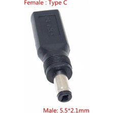 Bastore Type C To Dc 5V Pd 5.5*2.1mm Power Şarj Çevirici Dönüştürücü Adaptör