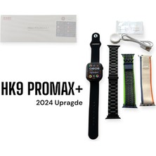 Bubitechh Hk9 Promax+ 4 Kordon Akıllı Saat ( Yeni 2024) Siyah Android ve Ios Uyumlu