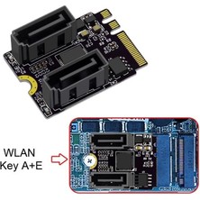 Bastore M.2 Key A+E To Sata3.0 Expansion Wifi Port Çevirici Çoklayıcı Adaptör