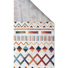 Carpetdocia Smooth Yıkanabilir Kaymaz Parlak Oturma Odası Salon Koridor Ince Dokuma Modern Halı 111 Multy Xw