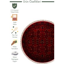 Carpetdocia Kabil Afgan Yağcıbedir Desenli El Emeğiyle Özel Tezgahlarda Üretilen Tensel Uşak Halısı 959 Red Q