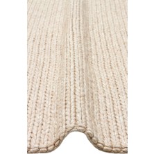 Carpetdocia Woolstar %100 Naturel Kazak Desenli Salon Oturma Odası Koridor Antre El Dokuma Örgü Halı Beıge