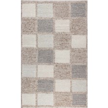 Carpetdocia Woolstar %100 Naturel Kazak Desenli Salon Oturma Odası Koridor Antre El Dokuma Örgü Halı Marjory Nat