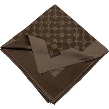 Aker Elegance Monogram Eşarp - Kahve 931