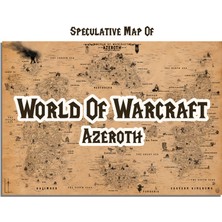 Talented Bear's Workshop World Of Warcraft Azeroth Dünya Haritası 70*100 Cm, Wow Dünya Posteri