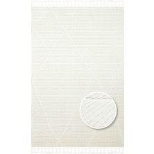 Carpetdocia Tabasco Serisi Etnik Desenli Oturma Odası Salon Koridor Antre Modern Iskindinav Halı Tab 07 Whıte