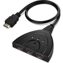 Brs 3 Port Kablolu HDMI Switch Çoklayıcı Çoğaltıcı Splitter 3 Giriş 1 Çıkış