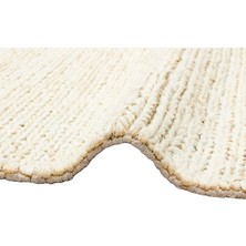 Carpetdocia Baccarat Jüt %100 Naturel Oturma Odası Koridor Antre Mutfak Balkon El Dokuma Hasır Halı Bac Whıte