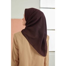 Miray Düz Pamuk Eşarp - Bordo Siyah