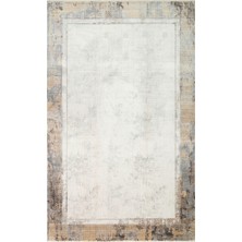 Carpetdocia Mumbai Serisi Modern Desenli Yüksek Kalite Sık Dokuma Parlak Salon Halısı 03 Cream Antrasıt