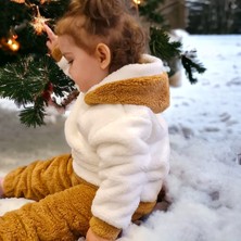 Bebeğime Çorap Bebek Kapüşonlu Peluş Kazak Sweatshirt Kız Çocuk /erkek Çocuk