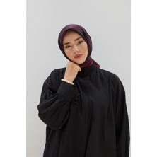 Silk Home Desenli Shiny Eşarp - 8647 - Bordo