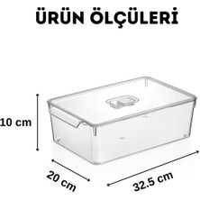 Espas Home Buzdolabı Dolapiçi Düzenleyici Organizer Kapaklı 6'lı Set (Mini, Midi, Maxi)