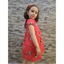 Des Gamins Minnie Nakışlı Kız Çocuk Pembe Elbise