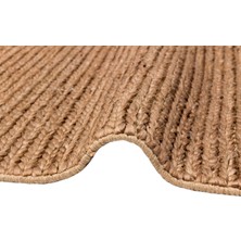 Carpetdocia Baccarat Jüt %100 Naturel Oturma Odası Koridor Antre Mutfak Balkon El Dokuma Hasır Halı Bac Brown-4