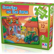 Ks Puzzle 12 Büyük Parça Çiftlikte Güneşin Doğuşu 31004 JP31005 0056