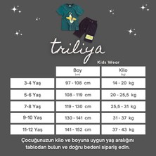 Triliya -Kaliteli Premium Lüks Çocuk Tişört Ve Kapri Takımı – 3-12 Yaş Arası