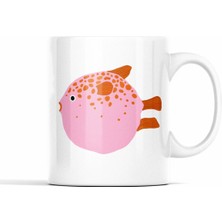 Kuppa Kuppa Modern Pembe Balıklı Kupa