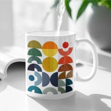 Kuppa Kuppa Modern Renkli Kupa, Minimalist Desenli Kupa, Kupa Baskı