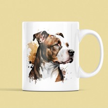 Kuppa Kuppa Pitbull Köpekli Kupa (Çift Taraflı Baskı) Canlı Renkler Yüksek Kalite Kupa Baskı