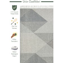 Carpetdocia Ole Serisi Hasır Dokuma Oturma Odası Salon Koridor Antre Mutfak Modern Iskadinav Halı 08 Grey Multı