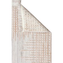 Carpetdocia Comfy Modern Desenli Oturma Odası Koridor Antre Yatak Odası Örgü Dokuma Halı 01 Grey Beıge