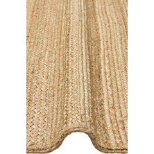 Carpetdocia Crown Jüt %100 Naturel El Dokuma Oturma Odası Koridor Antre Mutfak Balkon Hasır Halı 12 Natural