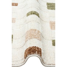 Carpetdocia Style Hav Toz Vezmez Yumuşak Dokulu Oturma Odası Salon Koridor Antre Modern Halı 02 Green Beıge