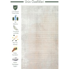 Carpetdocia Mumbai Serisi Modern Desenli Yüksek Kalite Sık Dokuma Parlak Salon Halısı 05 Cream Gold